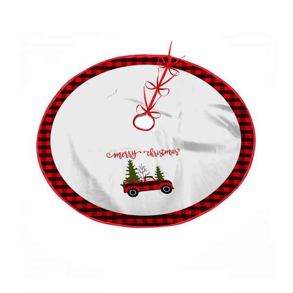 

Slogan Graphic Christmas Tree Skirt, Multicolor