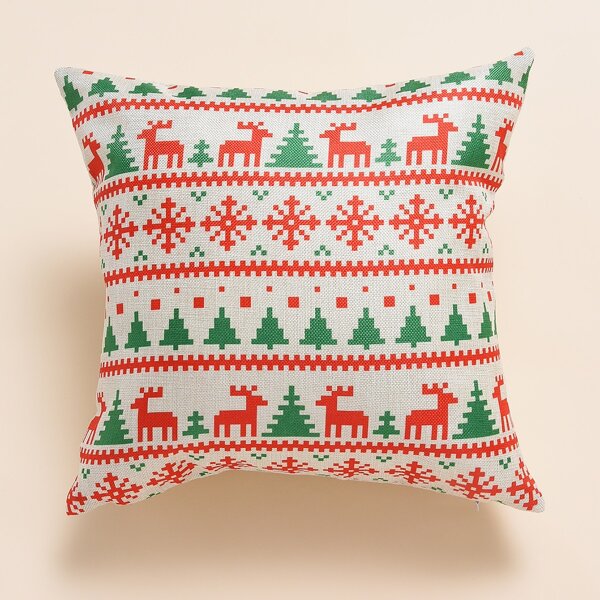 

Christmas Pattern Cushion Cover Without Filler, Multicolor