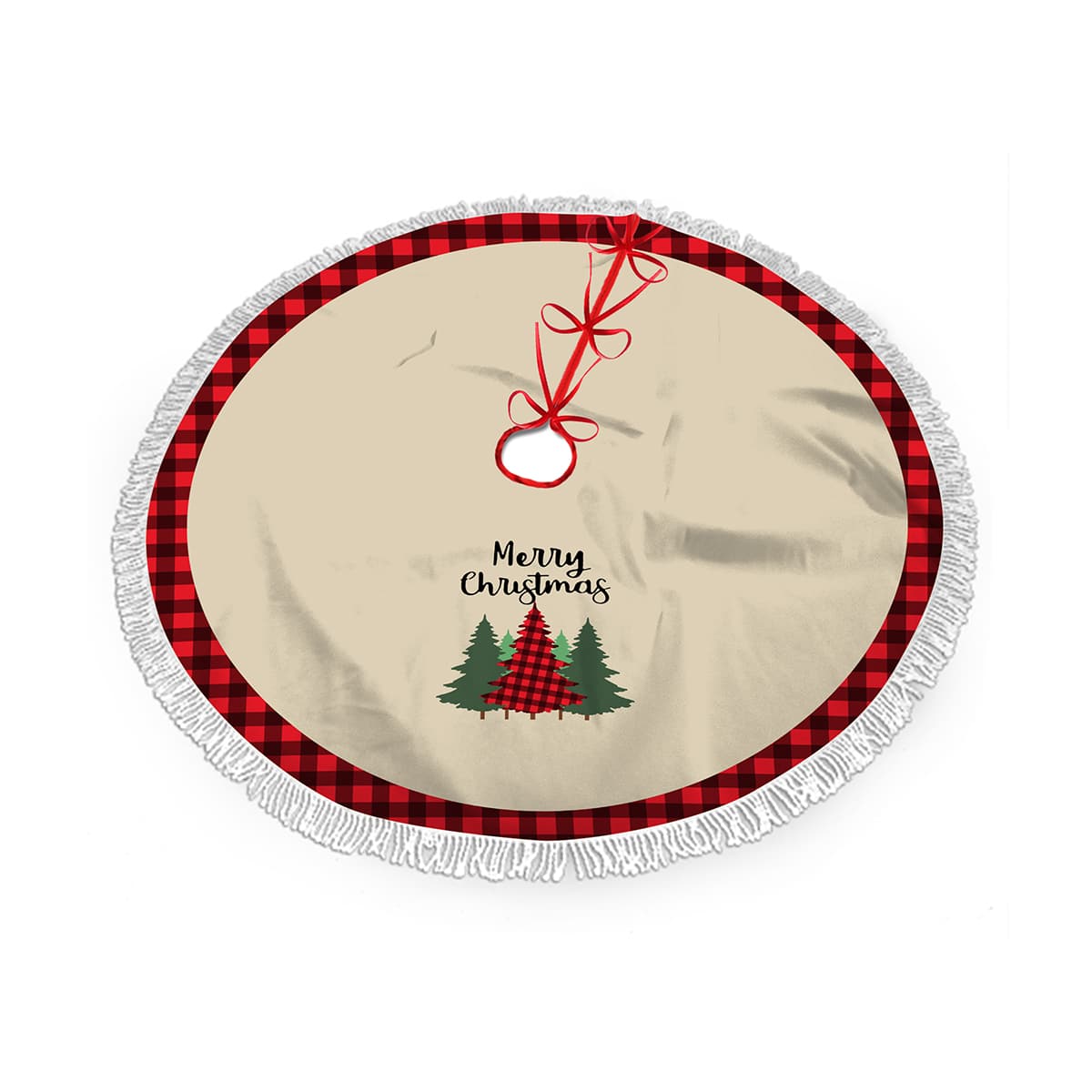 

Slogan Graphic Christmas Tree Skirt, Multicolor