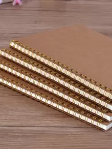 1pc giấy Kraft bìa sổ tay xoắn ốc - màu nâu - Xem 3