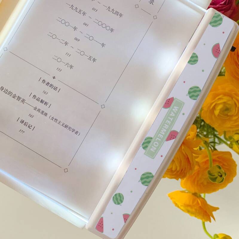 

1pc Watermelon Print Reading Panel Light, White