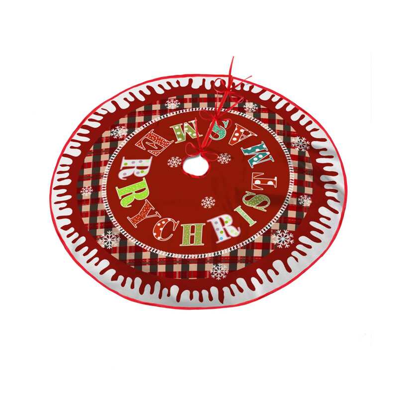 

Slogan Graphic Christmas Tree Skirt, Red