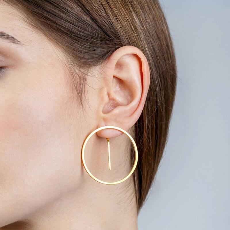 

Ring Drop Earrings, Gold