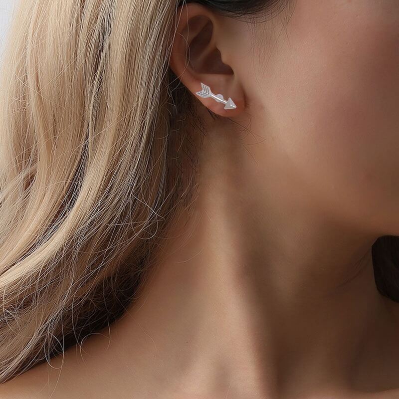 

Arrow Stud Earrings, Silver