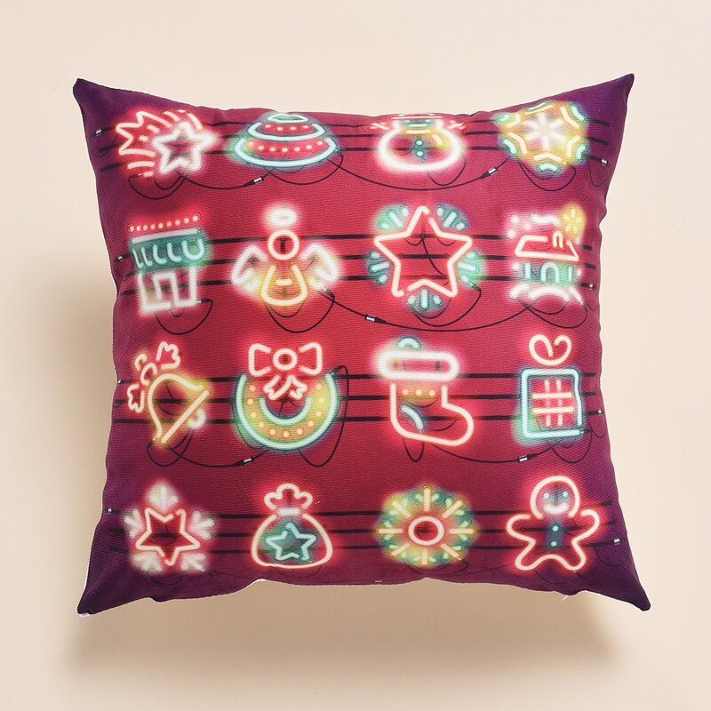 

Christmas Pattern Cushion Cover Without Filler, Multicolor