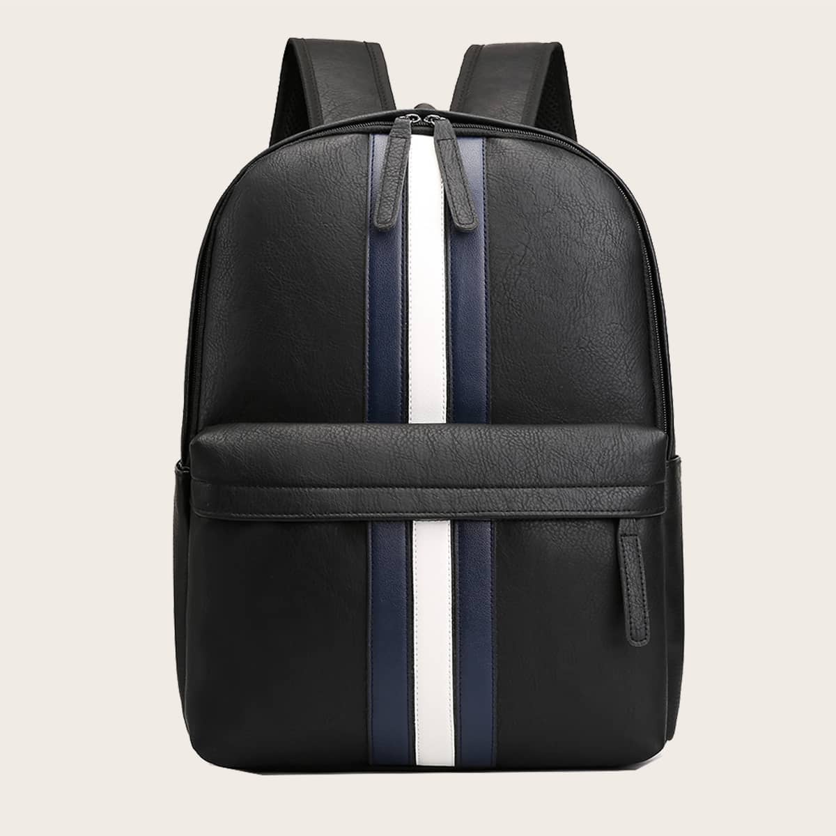 

Guys Striped Backpack, Black