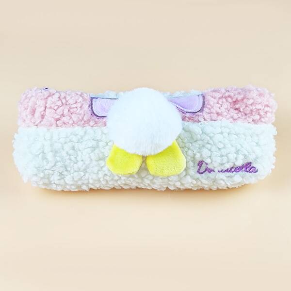 

1pc Cartoon Plush Pencil Bag, Multicolor