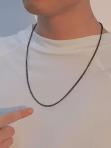 时尚流行男士简约时尚项链不锈钢珠宝礼物，打造时尚外观