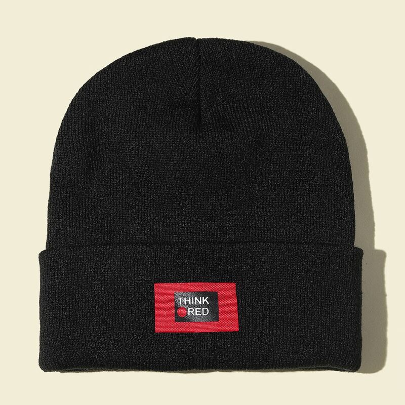 

Letter Graphic Beanie, Black