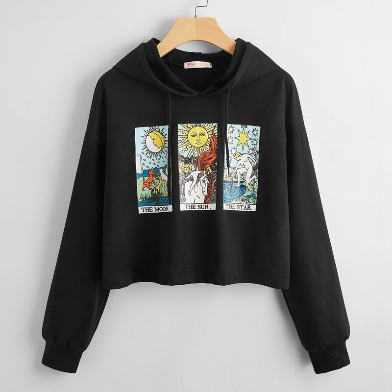 

Sun Graphic Hoodie, Black