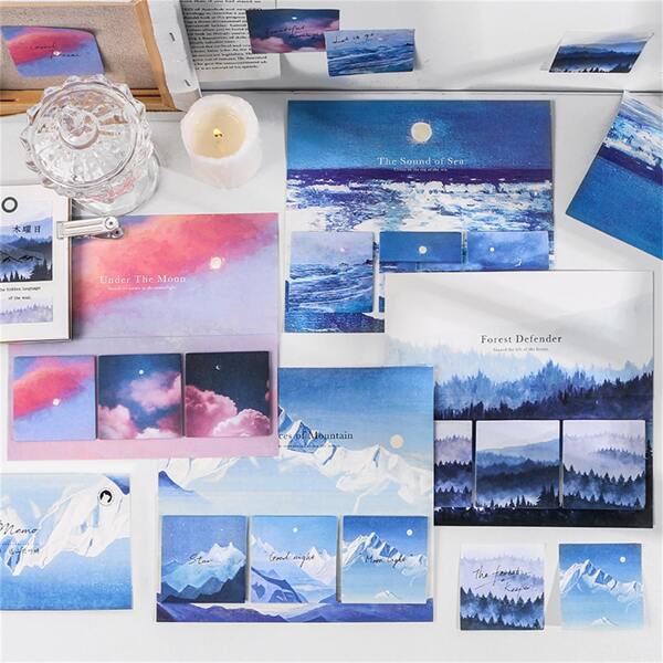 

1pack Scenery Pattern Random Sticky Note, Multicolor