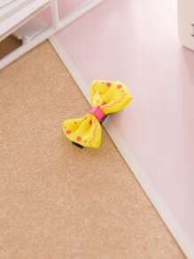 6入組蝴蝶結裝飾狗狗髮夾 - 彩色 - 查看 4