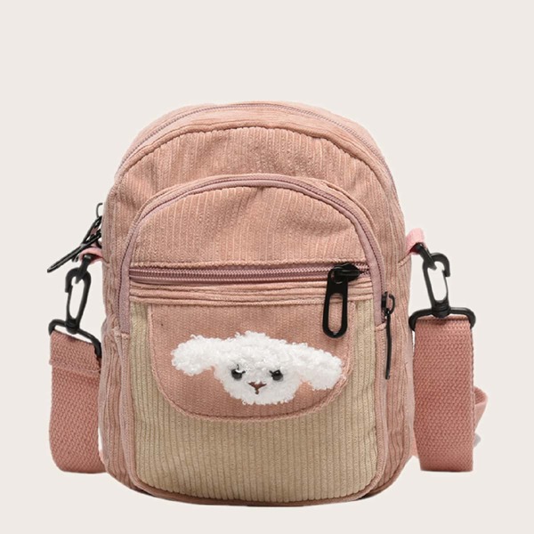 

Girls Corduroy Crossbody Bag, Pink