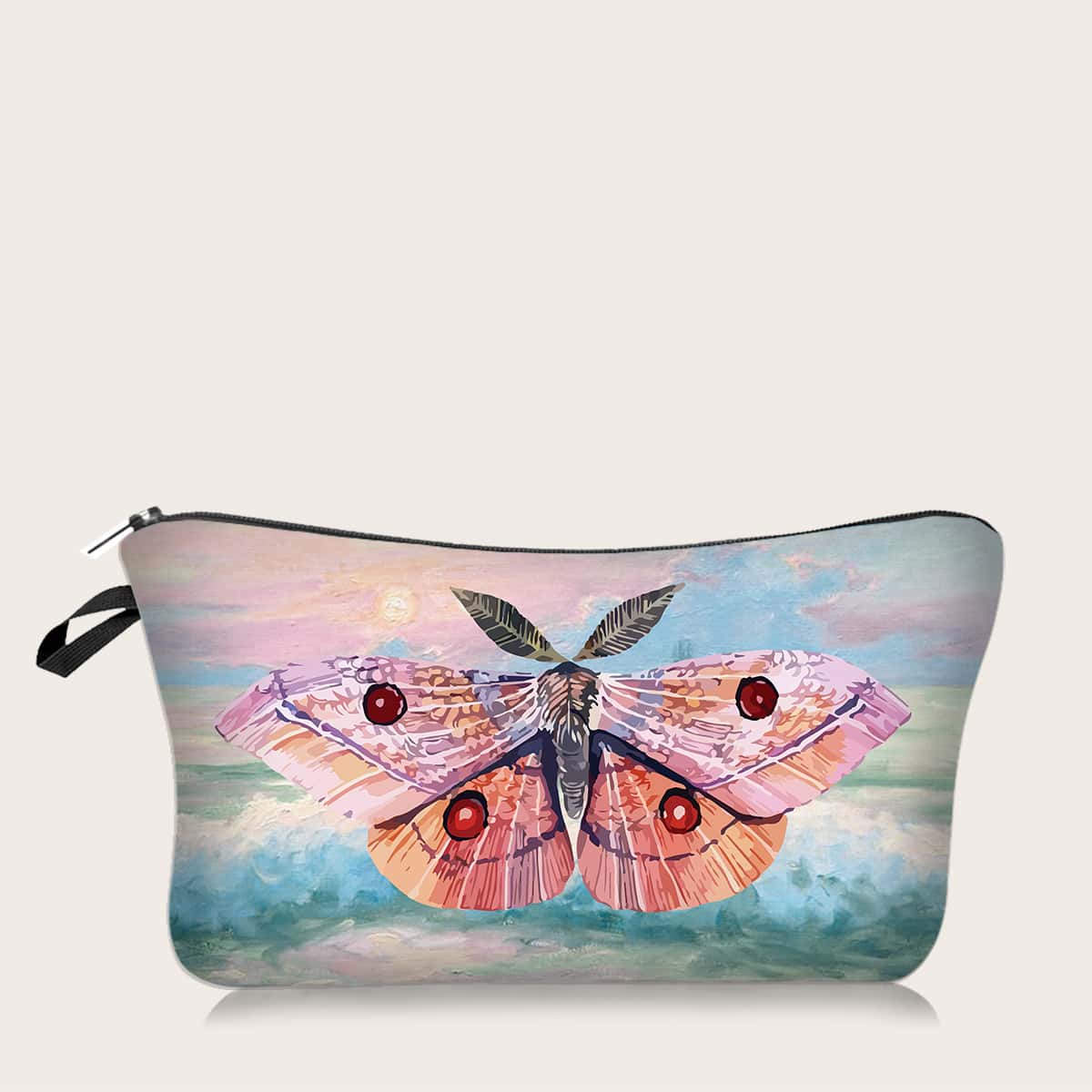 

Butterfly Print Makeup Bag, Multicolor