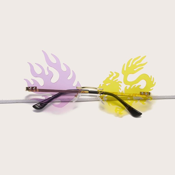 

Structured Rimless Sunglasses, Multicolor