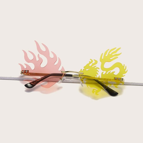 

Structured Rimless Sunglasses, Multicolor