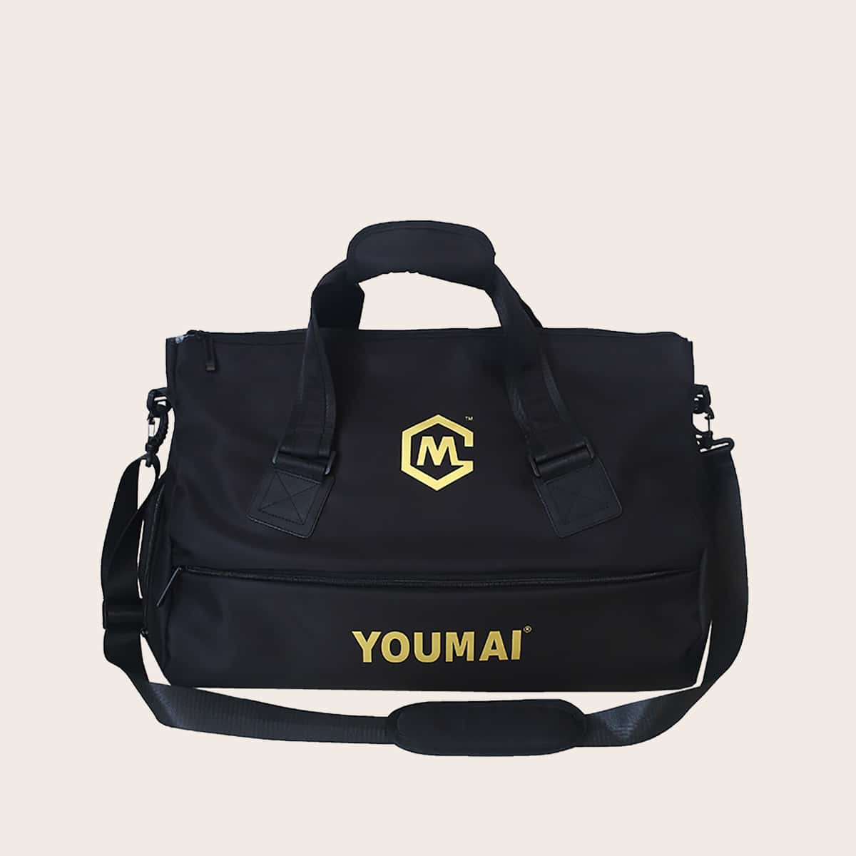

Guys Letter Graphic Travel Bag, Black
