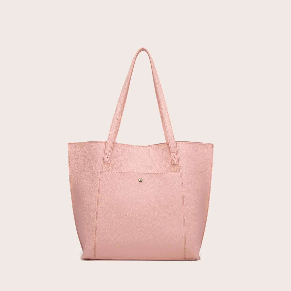 

Minimalist Large Capacity Tote Bag, Pink