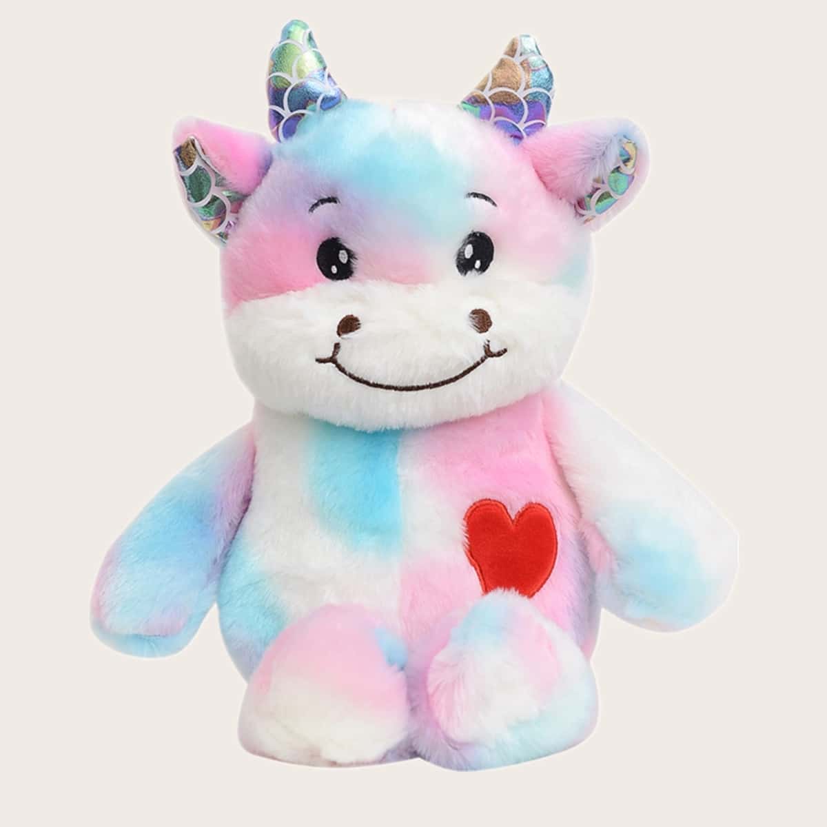 

Tie Dye Unicorn Fluffy Backpack, Multicolor