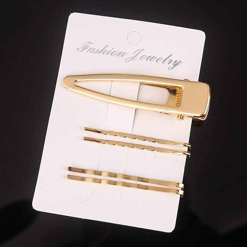 

3pcs Solid Bobby Pin, Gold