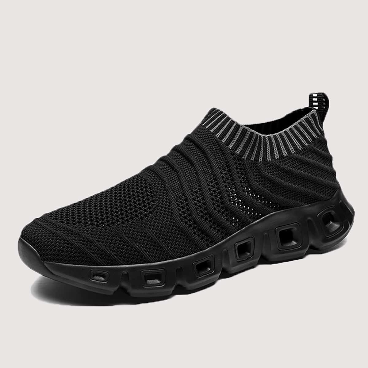 

Guys Slip On Knit Sneakers, Black