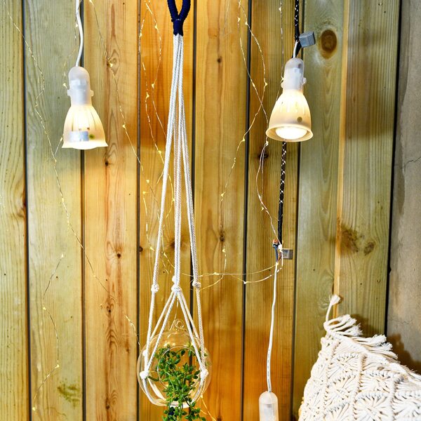 

1pc Woven Macrame Plant Hanger, Multicolor