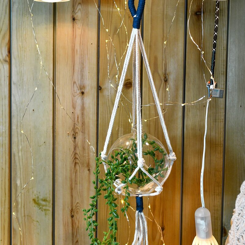 

1pc Woven Macrame Plant Hanger, Multicolor