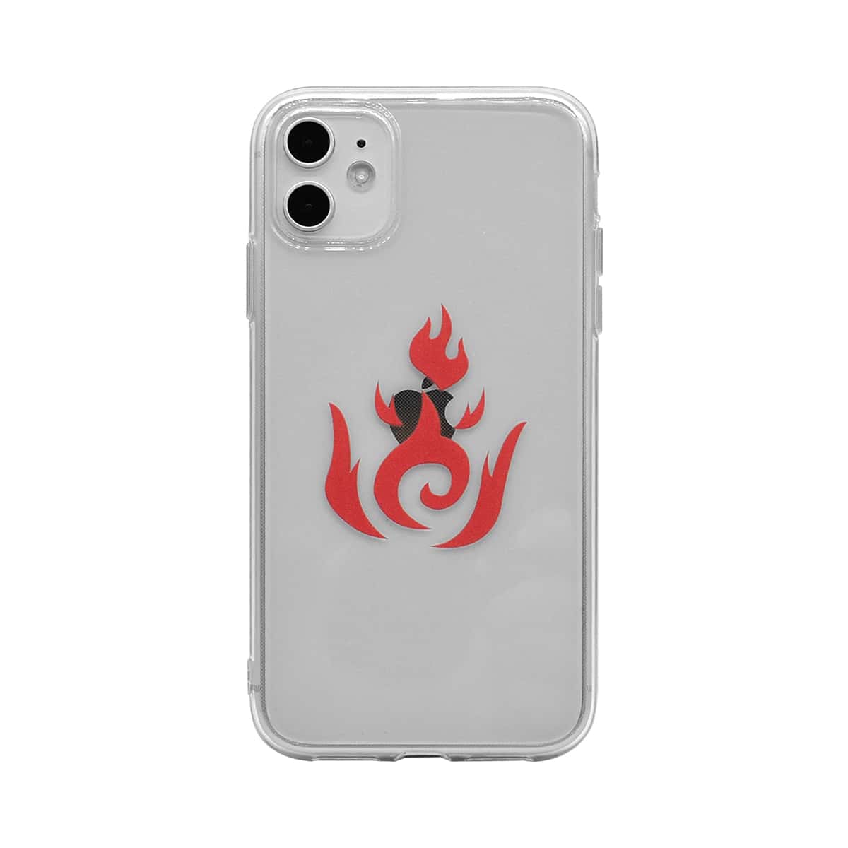 

Fire Print Transparent iPhone Case, Clear