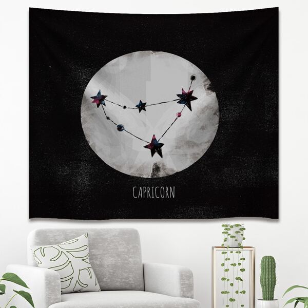 

Constellation Print Tapestry, Black