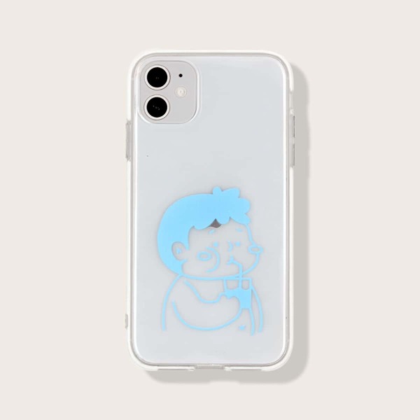 

Прозрачный чехол для iPhone с принтом мальчиков