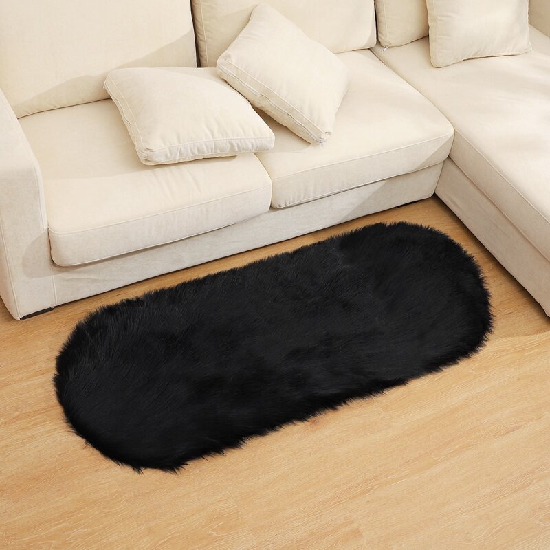 

Plain Plush Shaggy Carpet, Black