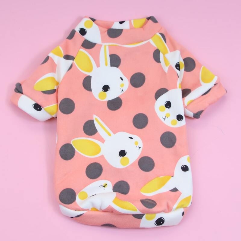 

Rabbit Pattern Dog Sweatshirt, Pink