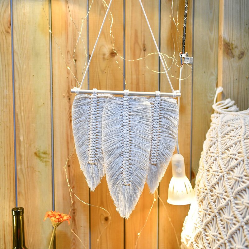 

1pc Woven Wall Hanging, Beige
