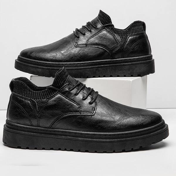 

Men Lace-up Front Dress Shoes, Black