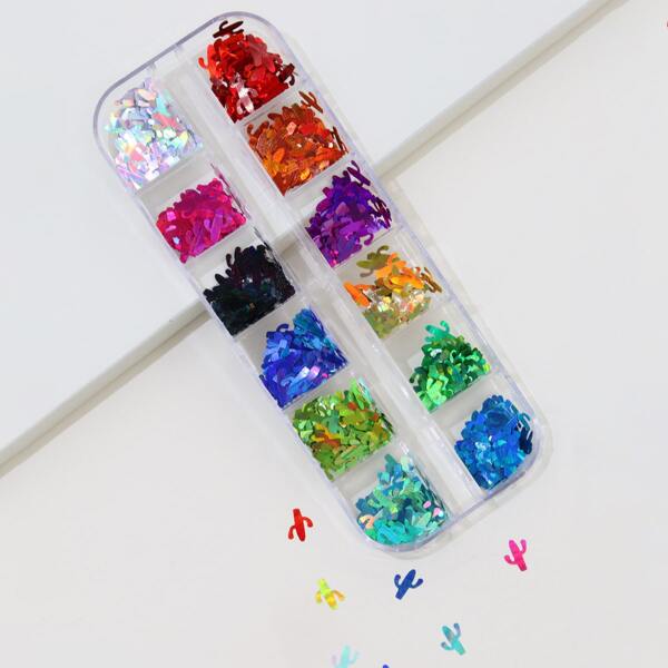 

1box Cactus Nail Art Decoration, Multicolor