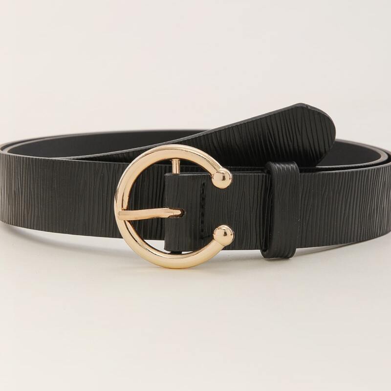 

Metal Buckle Belt, Black