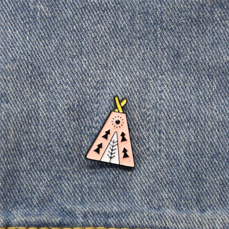 

Geometric Design Brooch, Multicolor