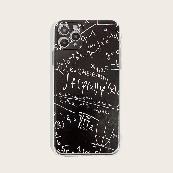 

Чехол для iPhone с текстовым рисунком, Чёрный