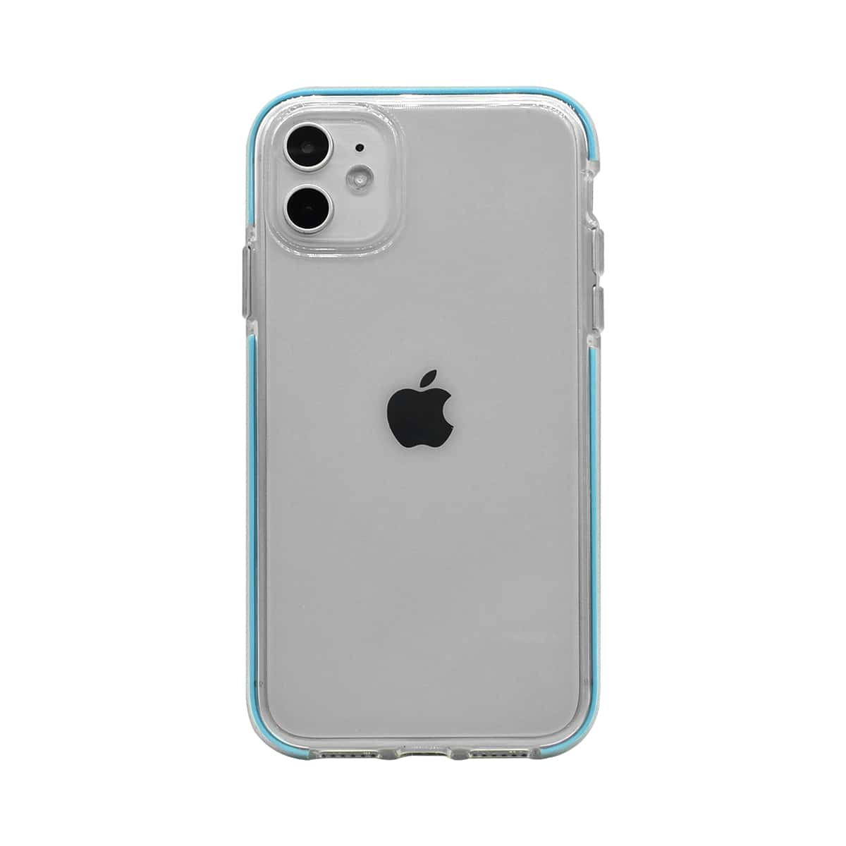 

Contrast Frame Transparent iPhone Case, Blue clear