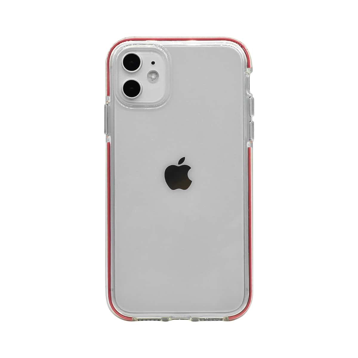 

Contrast Frame Transparent iPhone Case, Red clear