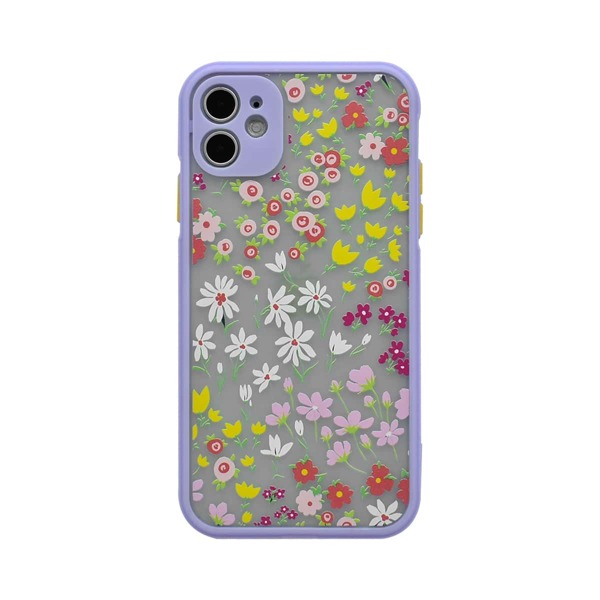

Ditsy Floral Contrast Frame iPhone Case, Purple