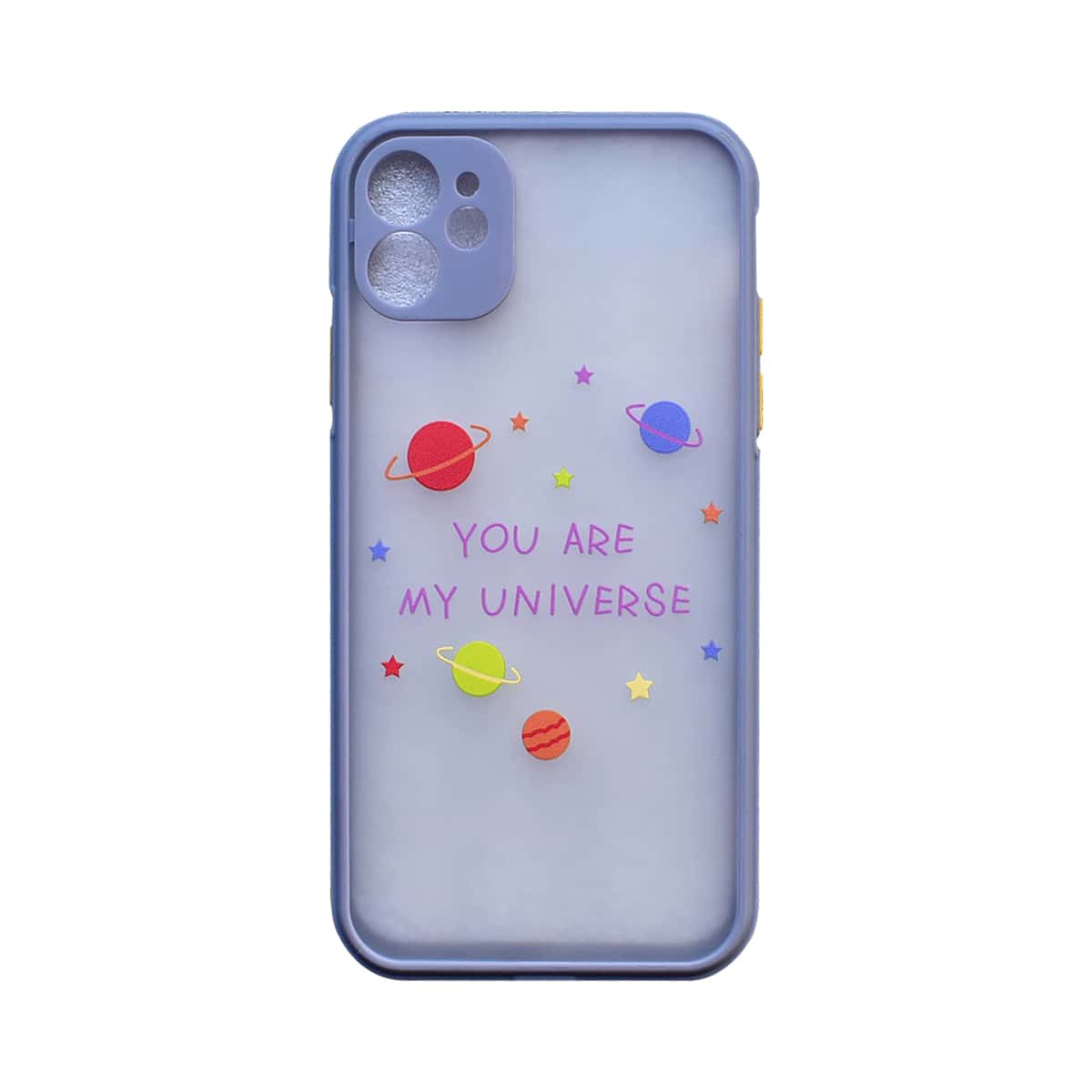 

Planet & Letter Graphic iPhone Case, Blue clear