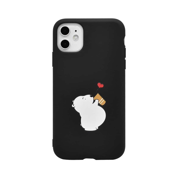 

Чехол для iPhone с мультипликационным рисунком, Чёрный