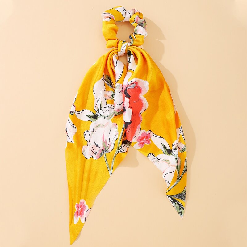 

Floral Scrunchie Scarf, Yellow
