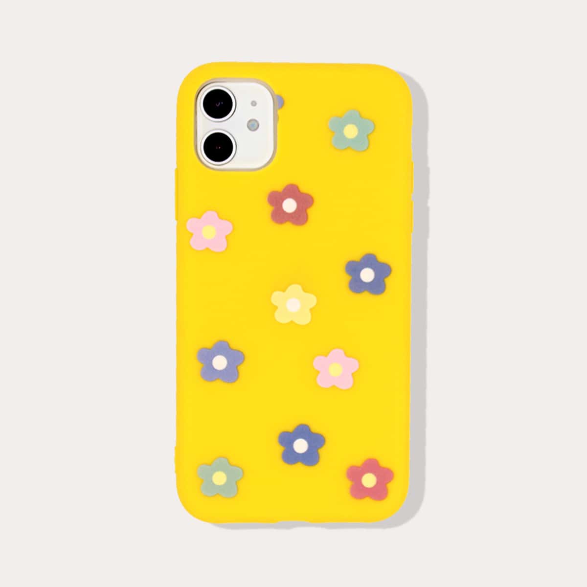 

Flower Print iPhone Case, Yellow