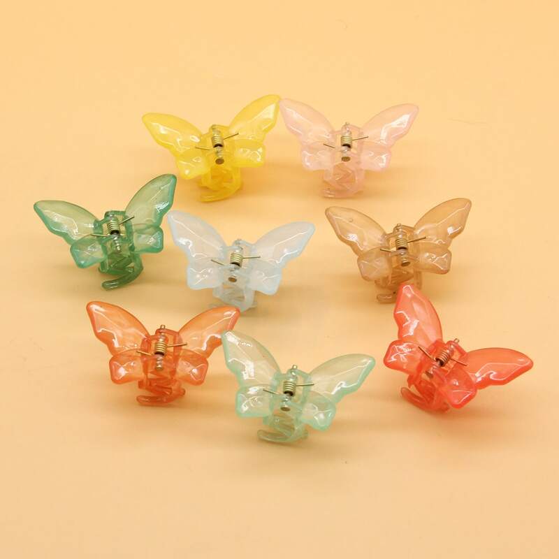 

8pcs Random Color Butterfly Claw Clip, Multicolor