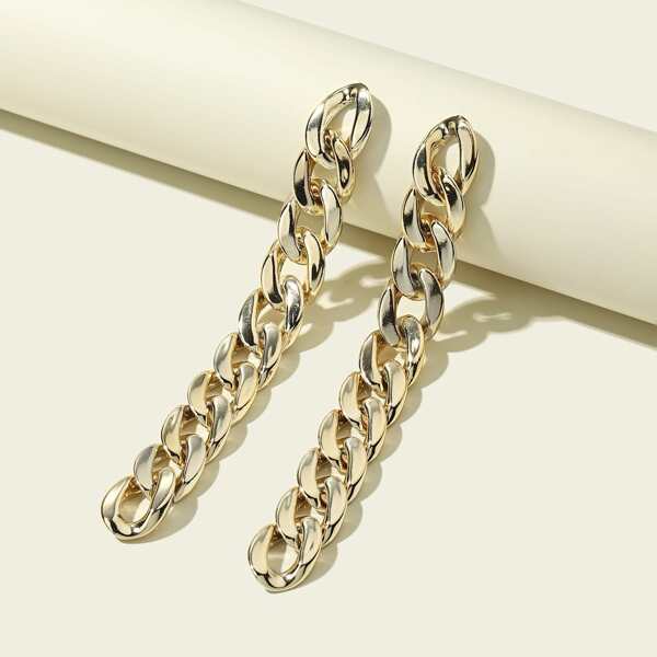 

Chain Link Earrings, Gold
