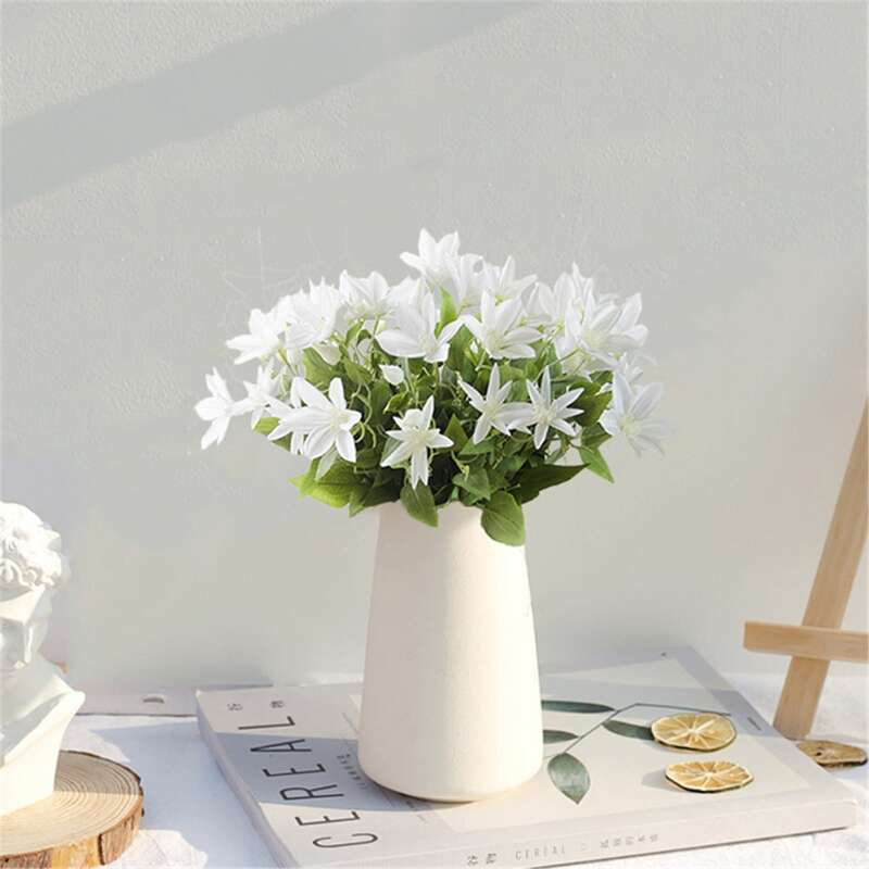 

1branch Artificial Flower With 3pcs Head, Multicolor
