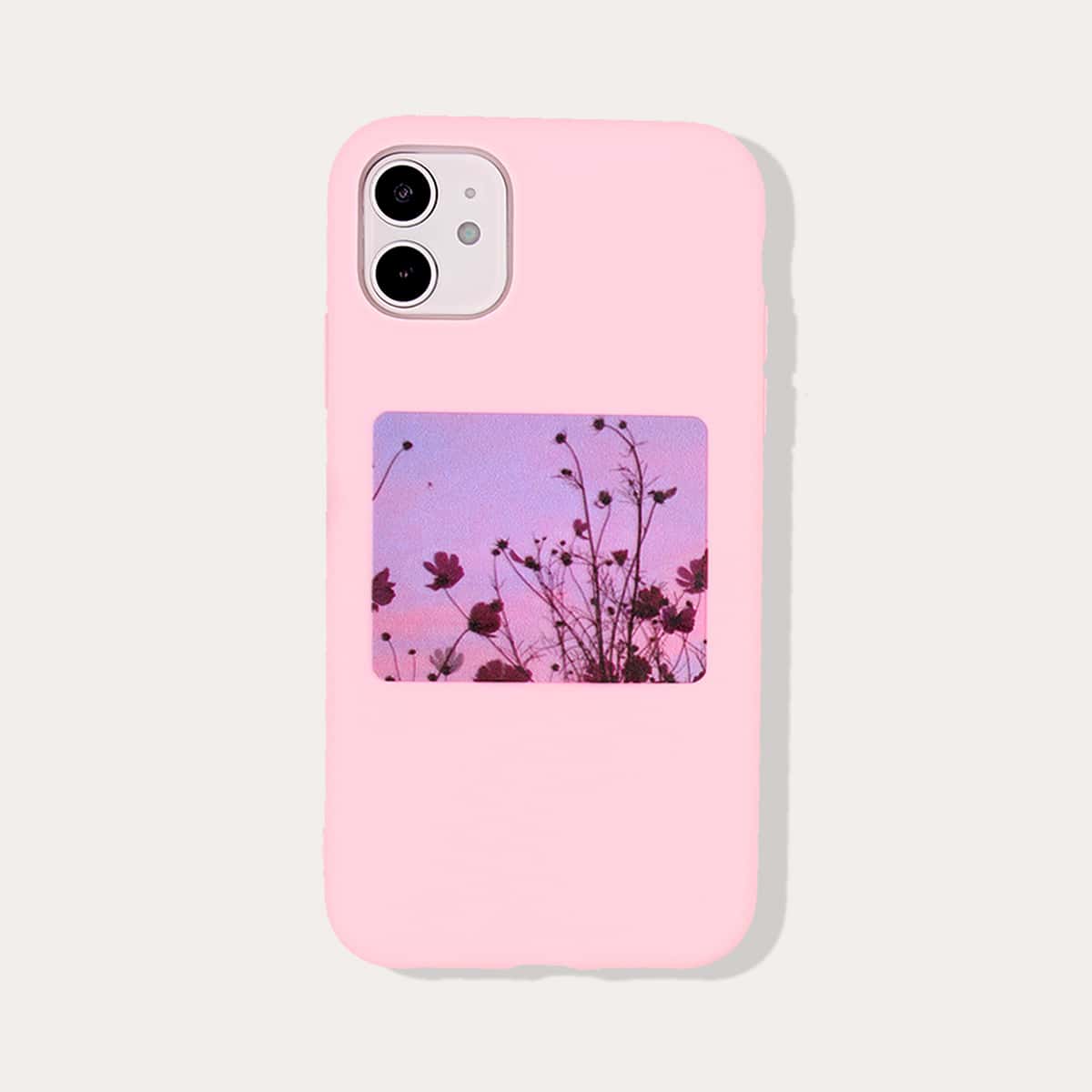 

Flower Print iPhone Case, Pink