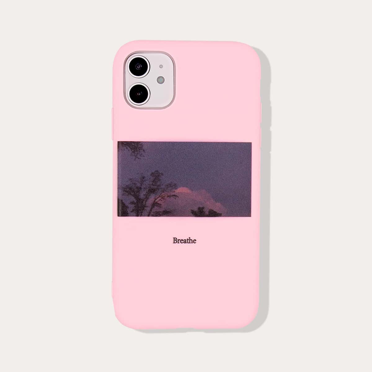 

Sky Print iPhone Case, Pink